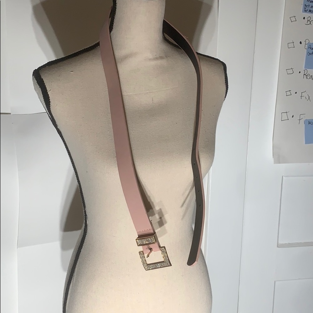 Pink bejeweled belt